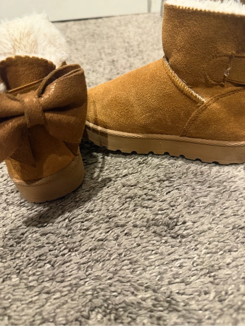 Toddler Girl Cozy Faux-Shearling Ankle Boots - Chestnut